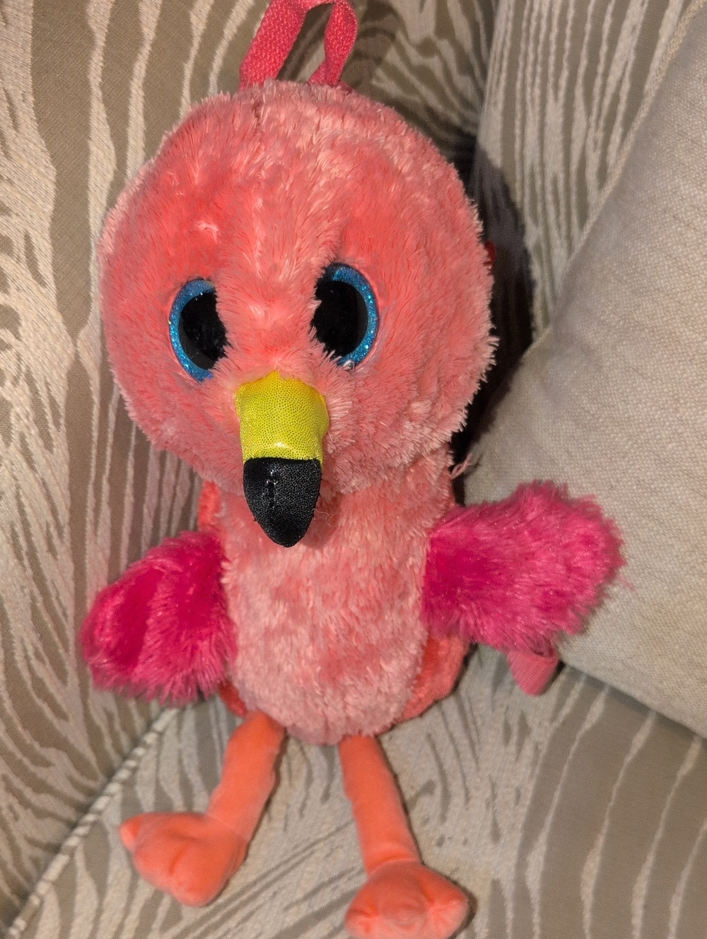 Plush Ty Pink Flamingo Bird Backpack Purse